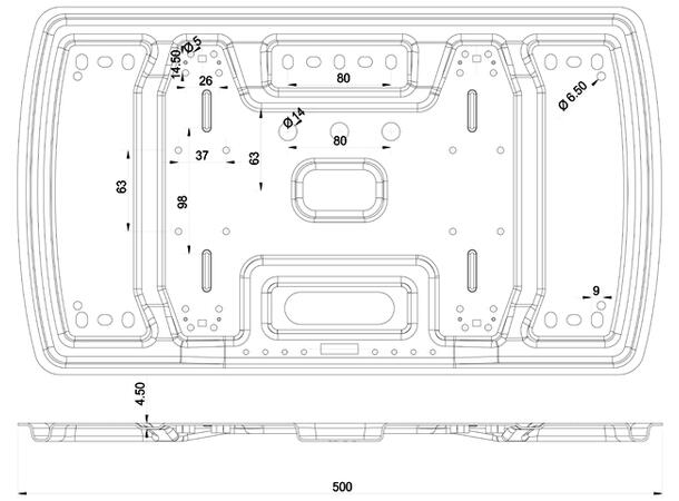 Multibrackets TV veggfeste T/T Superslim veggarm for TV 